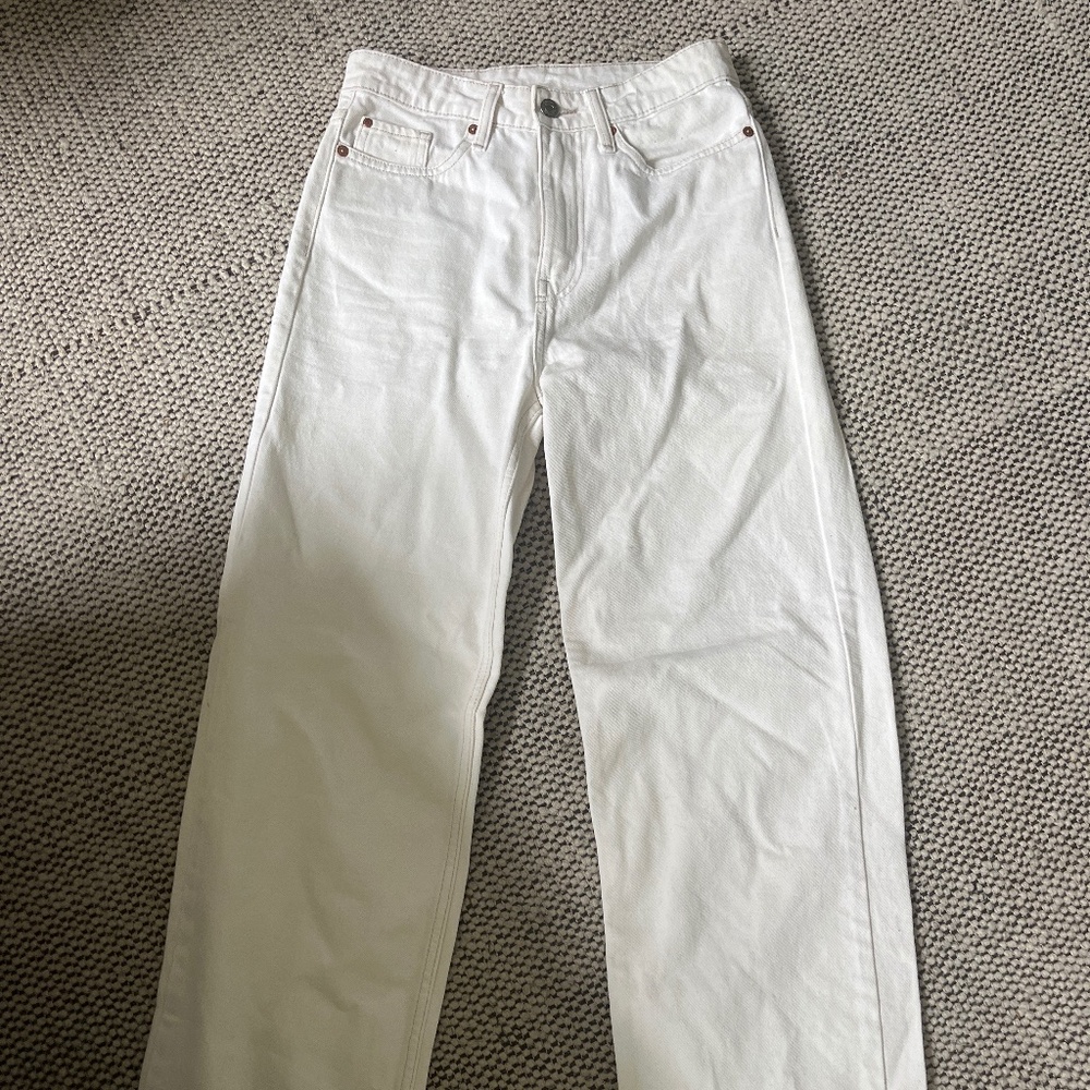 Classic High-Rise White Women's Jeans